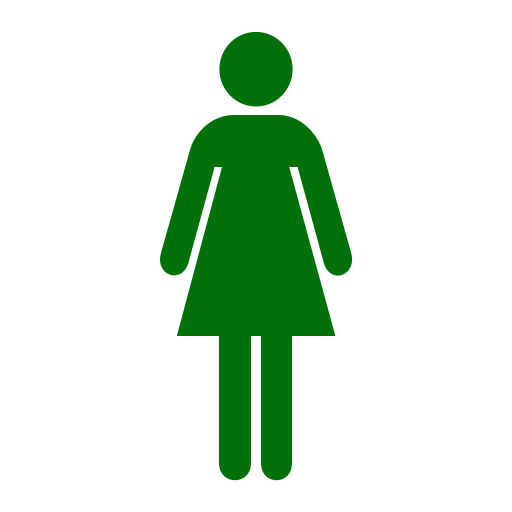 green woman girl icon