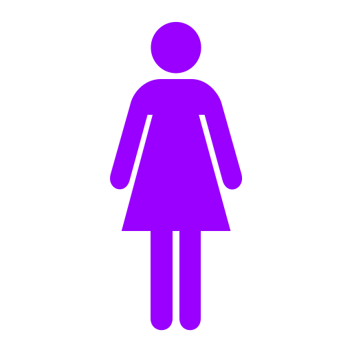 Icône Fille/Femme violette (symbole PNG)